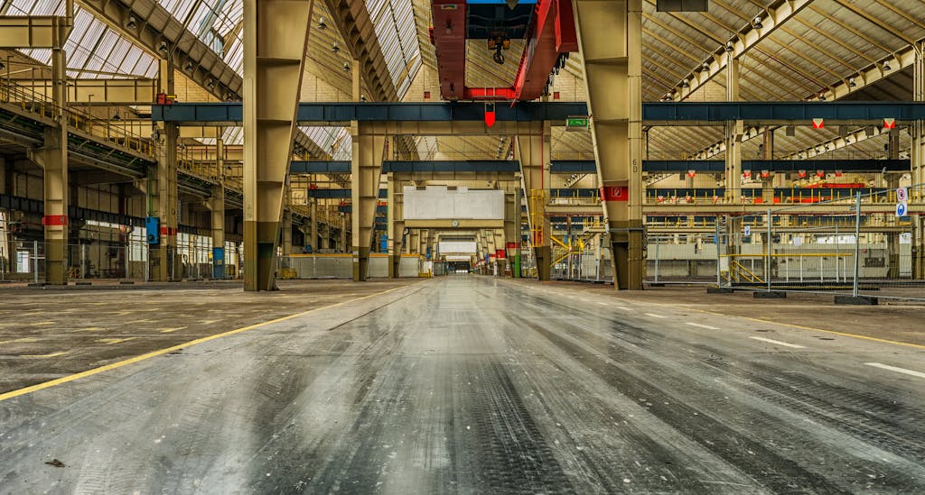 Gray Concrete Building Interior ]